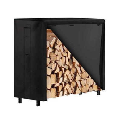 China Waterproof Anti-UV Firewood Rack Cover Home Storage For Weather Resistant 600D Oxford Wood Firewood Cover for sale