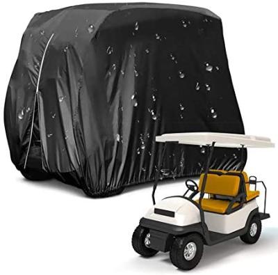 China Golf Cart Cover 600D Heavy Duty Customized Waterproof Washable Breathable Universal Fits For Most Golf Cart 4 Passenger Golf Cart for sale