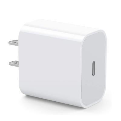 China High quality mobile phone usb 18w c power adapter 20w palladium plug type c fast charger for apple for iphone for sale