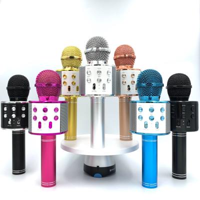 China Custom Portable Handheld Microphone Ws858 BT Kids Microphone Karaoke Portable Handheld Microphone With Super Large Capacity for sale