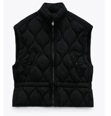 China Ladies Autumn/Winter New Waterproof Stand Collar Quilted Vest For Women Invest for sale