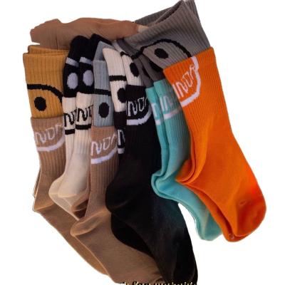 China Breathable Contrasting Color Long-tube Socks Designer Sports Socks New Fashion Couples Sport Socks for sale