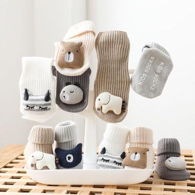 China QUICK DRY toddler floor bumps soft unique baby bumps cartoon animal design kids non-slip socks for sale