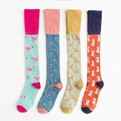 China High Quality Flamingo Anima Print Cotton Socks Over - The Knee Knocks Street Style Knocks Long for sale