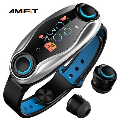 China MP3 playback tws earbud and earphone band 2 in 1 bracelet smart watch 2021 with earbud hear bud for sale