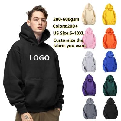 China Anti-wrinkle New Trendy Mens 100 Cotton  Heavy Weight French Terry Pullover High Quality Blank Oversized Streetwear Custom Logo Embroidery for sale