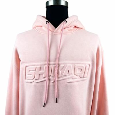 China Anti-wrinkle 3d Embossing Printing On Demands Blank High Quality Hoodies 3d Embossing Oversize Breathable Pullover Custom Logo Hoodie for sale