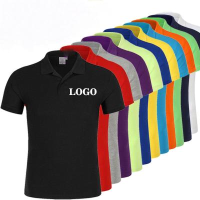 China Anti-wrinkle High Quality Mixed Size Custom Printing Embroidery Logo Polo Uniform 100%Cotton Sports Golf Men's Polo Shirts for sale