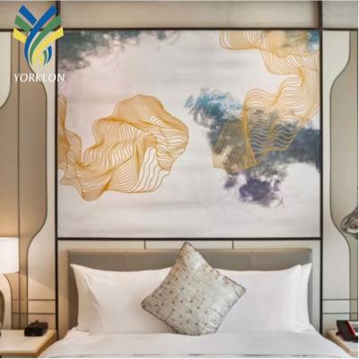 China Knock Resistant Howard Johnson Yacht Club Hotel, Changsha Luxury Home Decoration Hotel Vinyl Wallpaper for sale