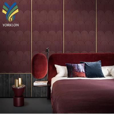 China YKEAX 017 custom wallpaper modern printing red outdoor wallpaper home decoration geometric art wallpaper for sale