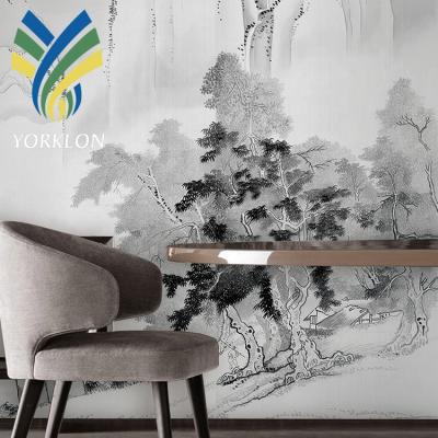 China YKML 0054 factory direct modern ink mountain 3d wallpaper natural landscape wallpaper suppliers for sale