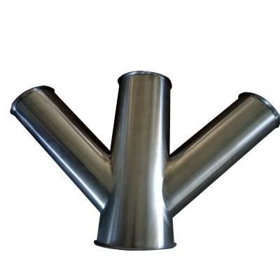 China Grain Processing Line Flour Mill Accessories Parts Three Way Flow Duct Elbow For Wheat Wheat Flour Milling Plant for sale