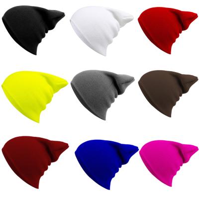 China COMMON Soft Warm Knitted Adult Hats Chunky Winter Fluorescent Colored Hat Classic Cute for sale