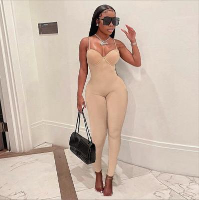 China Hot Sale QUICK DRY Casual Women's Jumpsuit Rompers Hollow Out One Piece Sets Custom Outfit Women Bodycon Jumpsuit for sale