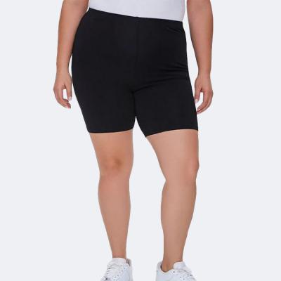 China Viable High Waist Plus Size Pants Women Solid Legging Casual Shorts for sale