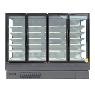 China Glass Door Beer Cooler With Inner Vertical LED Lights for sale