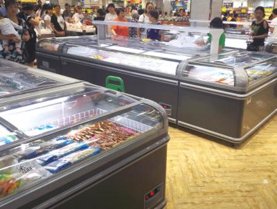 Cina Alimentazione in ingresso di entrata bassa economizzatrice d'energia di raffreddamento statica del congelatore dell'isola del supermercato in vendita