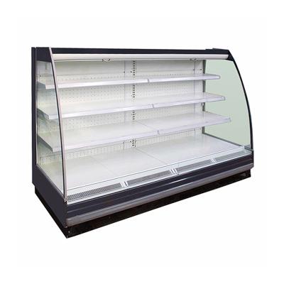 China Semi Multideck Refrigerated Showcase With 3 Layers Adjustable Shelving for sale