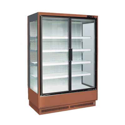 China Energy Saving Multideck Refrigerated Showcase Frameless For Dairy Products for sale