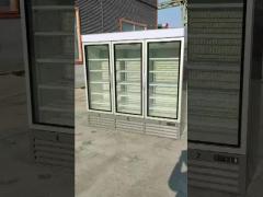 Stand Up Glass Door Freezer With Frameless Triple Glazed Anti-Fog Glass Door