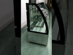 Curved Glass Display Fridge With Front Curved Triple Glazed Anti-Fog Glass