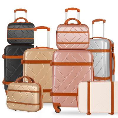 China Luggage Customized Logo Printed Large Displacement 28 Luggage Suitcase Set Bags Trolley For Unisex for sale