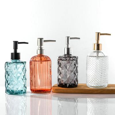 China Factory New Product Cosmetic Empty Clear Hand Wash 330Ml Clear Glass Soap Bottle for sale