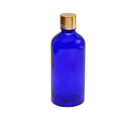 China 100ml Cosmetic Blue Glass Dropper Bottle For Essential Oil for sale