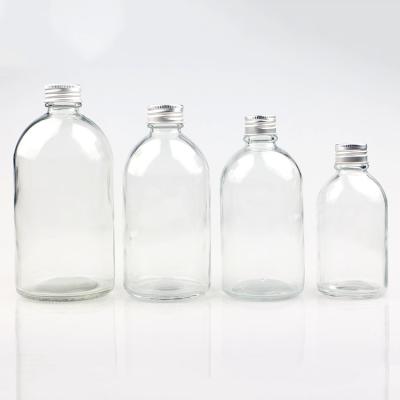 China Beverage 150ml 250ml 350ml 500ml Round Juice Glass Bottles Packaging For Beverage for sale