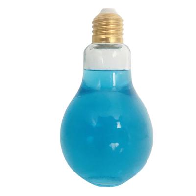 China Glass Beverage Bulb Shape 250ml Juice Bottle With Cap for sale