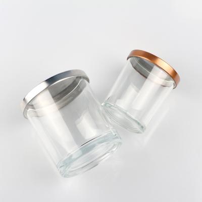 China Gift & Wholesale Craft Machine Blown Clear Glass Jar 420ml 200ml With High Quality for sale