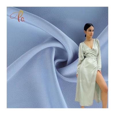 China 2021 Fashions New Design Stretch Satin Chiffon Tear-resistant Fabric For Women Sleepwear Satin Polyester Fabric for sale