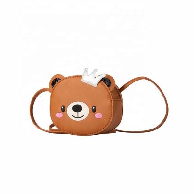 China Satchel Bag Heopono Branded Little Kids Kids Change Purse Girls Satchel Cute Bear PU Leather Fashion Cartoon Animal Cross - Body Bag for sale