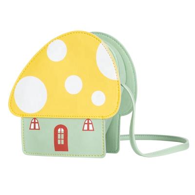 China Cartoon Small Cross - Body Bag Small Lovely Design Children Kids Messenger Leather Bag Fasion Cute Heopono PU Mushroom Cross - Body Bag For Girls for sale