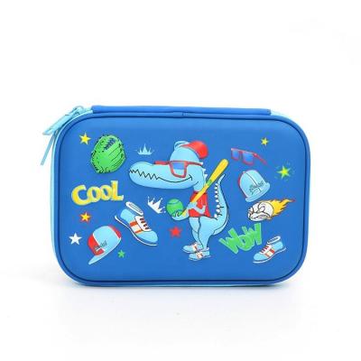 China Pencil Case Kids Heopono 3D Emboss EVA Zipper Pen Pouch Box Custom Printing Animal School Kids Kids Boys Girls Pencil Case Children for sale