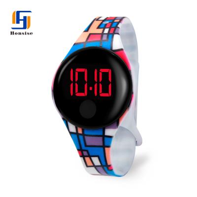 China New Design Fashion Date Factory Automatic Touch LED Watch Silicone Girls Watch for sale