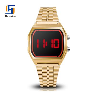 China Alarm Logo Unisex Watch Rose Gold Custom Made High Quality Plated Stainless Steel Mesh Band Watch for sale