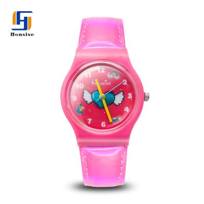 China Waterproof Power Reserve Toy Kids Watches Reflective Strap Western Quartz Wrist Watch For Children for sale