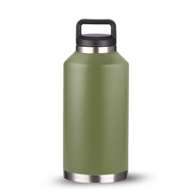 China 2 Liter Half Gallon Water Sports Beer Bottle Drinking Large Capacity Business Camping Increasing 2L Stainless Steel Sports Bottle for sale