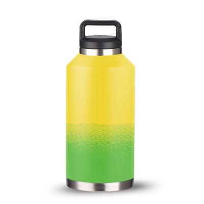 China Business Large Capacity 1/2 Gallon Stainless Steel Large Vacuum Insulated Water Bottle 64Oz 2000ml Outdoor Water Bottle for sale