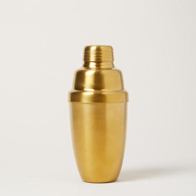 China Make Cocktail Wholesale Custom Gold Bar Tools Copper 350ml Stainless Steel Mini Cocktail Shaker Bottle for sale