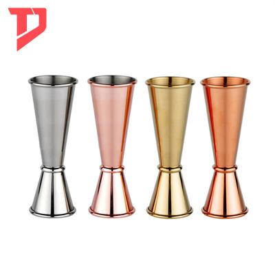 China Sustainable Wholesale Bar Tool Japan Style Stainless Steel Double Sided Jigger For Bar Wine Cocktail for sale