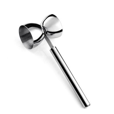 China Sustainable Stainless Steel Metal Double Side Bar Measuring Cup Cocktail Wine Jigger With Handle for sale