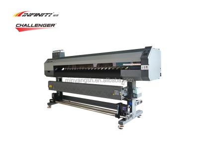 China Print shops CHALLENGER FY-1800ES I2 high resolution 1.8M eco vinyl printing machine digital inkjet printer with 2 pcs I3200 E1 head for sale