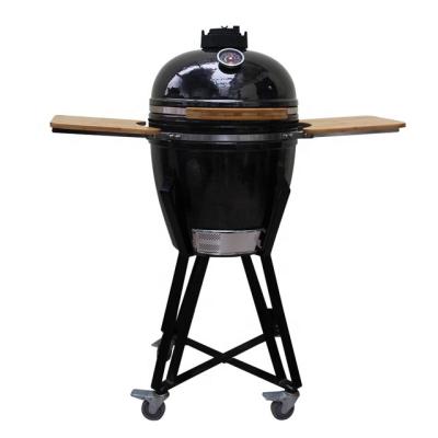 China Aliker Hot Selling 20inch Smooth Finish Kamado BBQ Grill Smoker Easily Assembled Ceramic Charcoal Grill For Party for sale