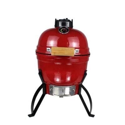 China Aliker Easily Assembled 13 Inch Ceramic BBQ Grill Charcoal Grill Crimson Smokeless Outdoor Kamodo Ceramic Grill for sale