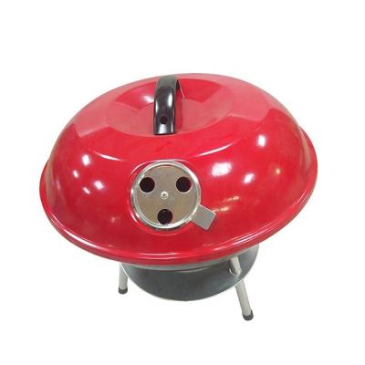 China Easily Assembled ALIKER 14 Inch Charcoal Round Kettle BBQ Grill, Apple Shaped Garden BBQ Grill for sale