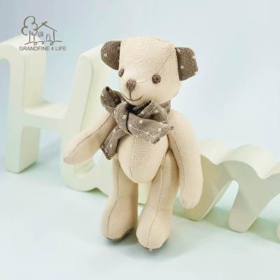 China Grandfine Luxury Cotton Bear Soft 18Cm Mini Animal Doll Plush Toy Canvas Plush Toys for sale