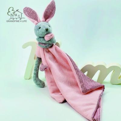 China Grandfine's Deluxe Soft Rabbit Bunny Lovey Stuffed Plush Toy Bunny Sleeping Toy For Baby for sale