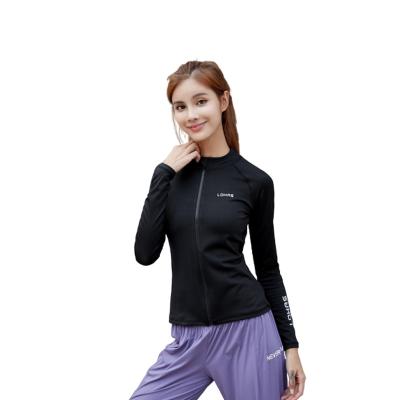 China Active Yoga Wear Yoga Wear Long Sleeve Women Sports Yoga Long Sleeve Gym Top Active Zipper Top Custom Made Breathable High Quality Active Crop Top for sale